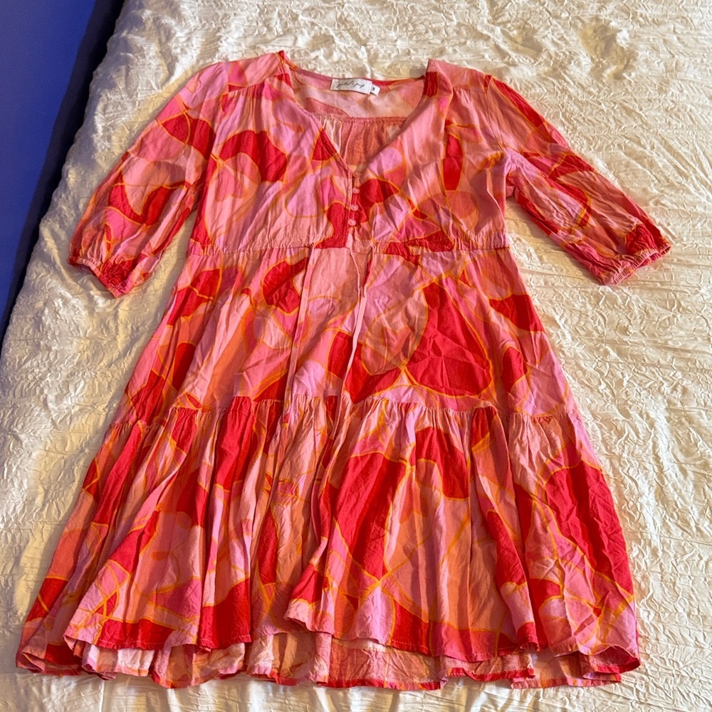 Petal & Pup Vibrant Pink and Red Dress
